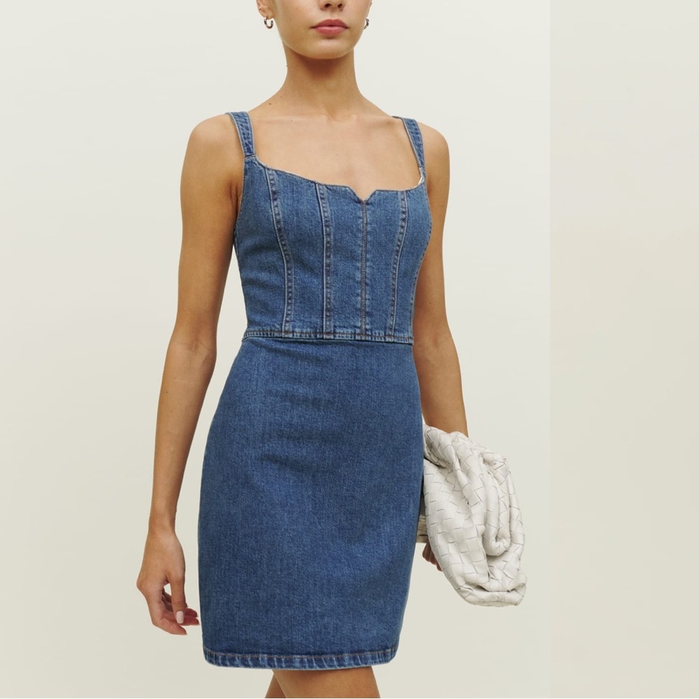 NWT: Jolie Bustier Denim Dress